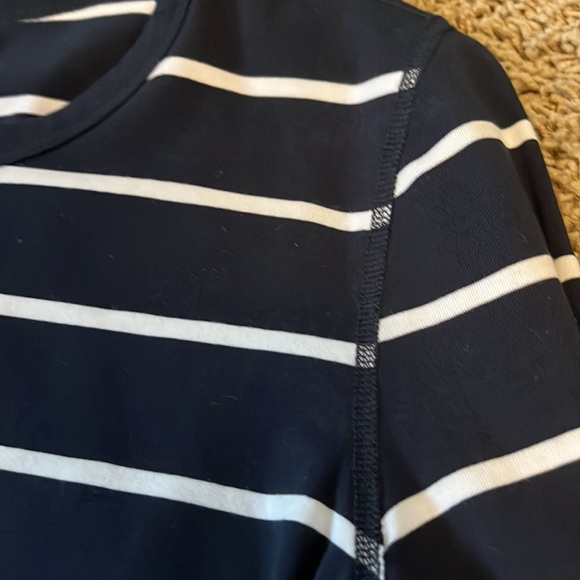 Blue White Stripe Cremieux Shirt XS - Picture 3 of 3